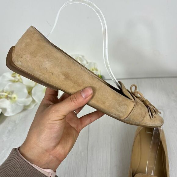 Talbots Women’s Francesca Tan Suede Leather Driving Flat Size 8.5 - Picture 7 of 10